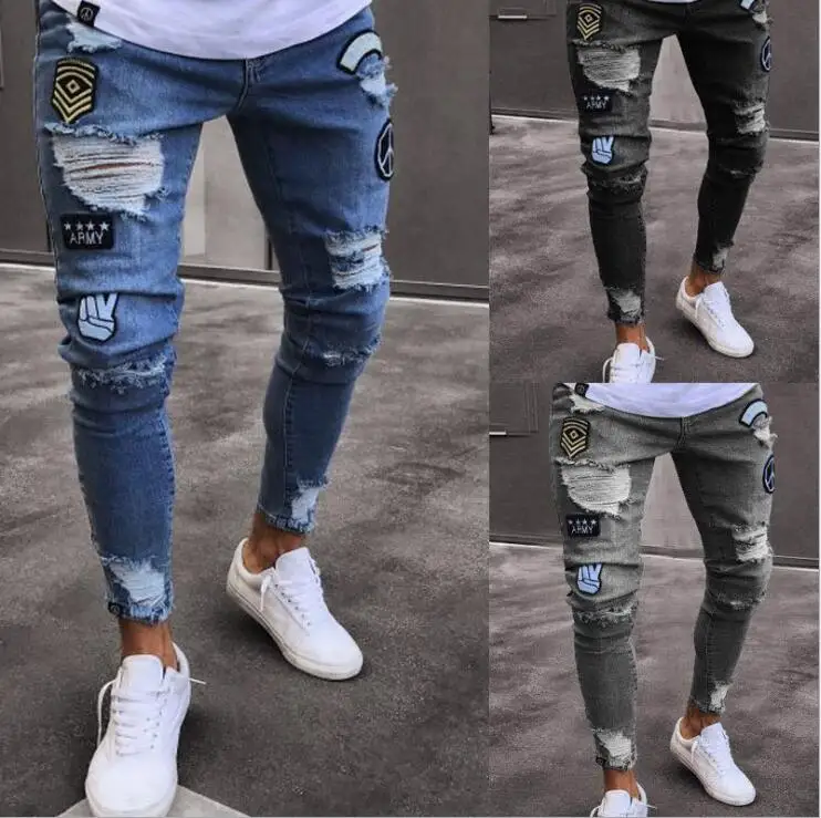 2019 Men Stylish Ripped Jeans Pants Biker Slim Straight Hip Hop Frayed Denim Trousers New Fashion Skinny Jeans Men European Size
2019 Men Stylish Ripped Jeans Pants Biker Slim Straight Hip Hop Frayed Denim Trousers New Fashion Skinny Jeans Men European Size