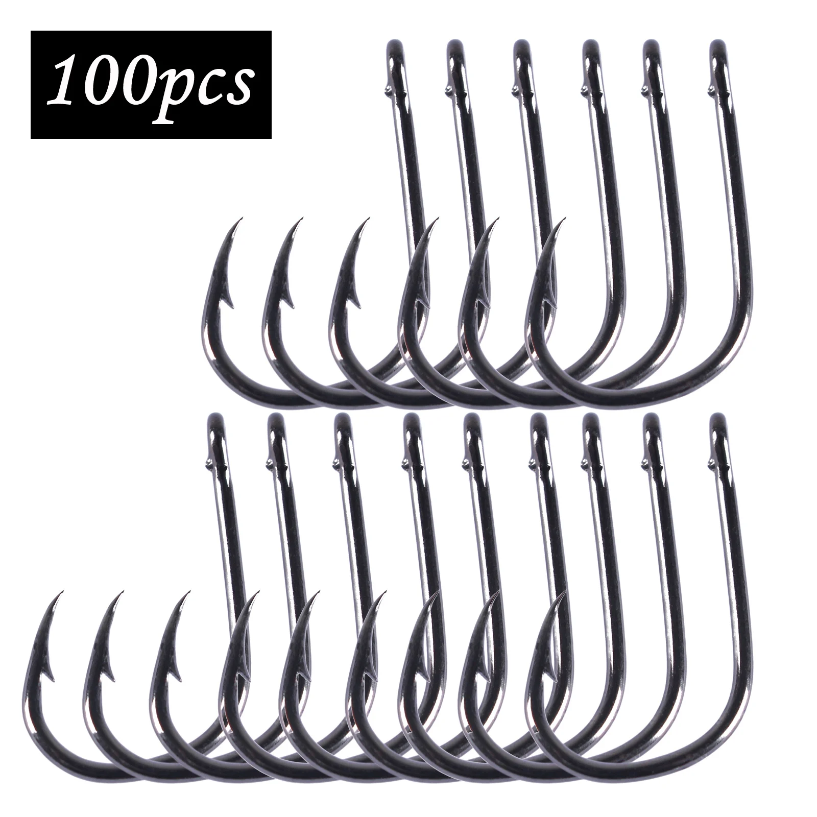 100 Pcs/Box High Carbon Steel Fishhooks barbed Hook Lake River Ocean Fishing Fishhooks High Efficiency Barbed Fishing Hooks
100 Pcs/Box High Carbon Steel Fishhooks barbed Hook Lake River Ocean Fishing Fishhooks High Efficiency Barbed Fishing Hooks