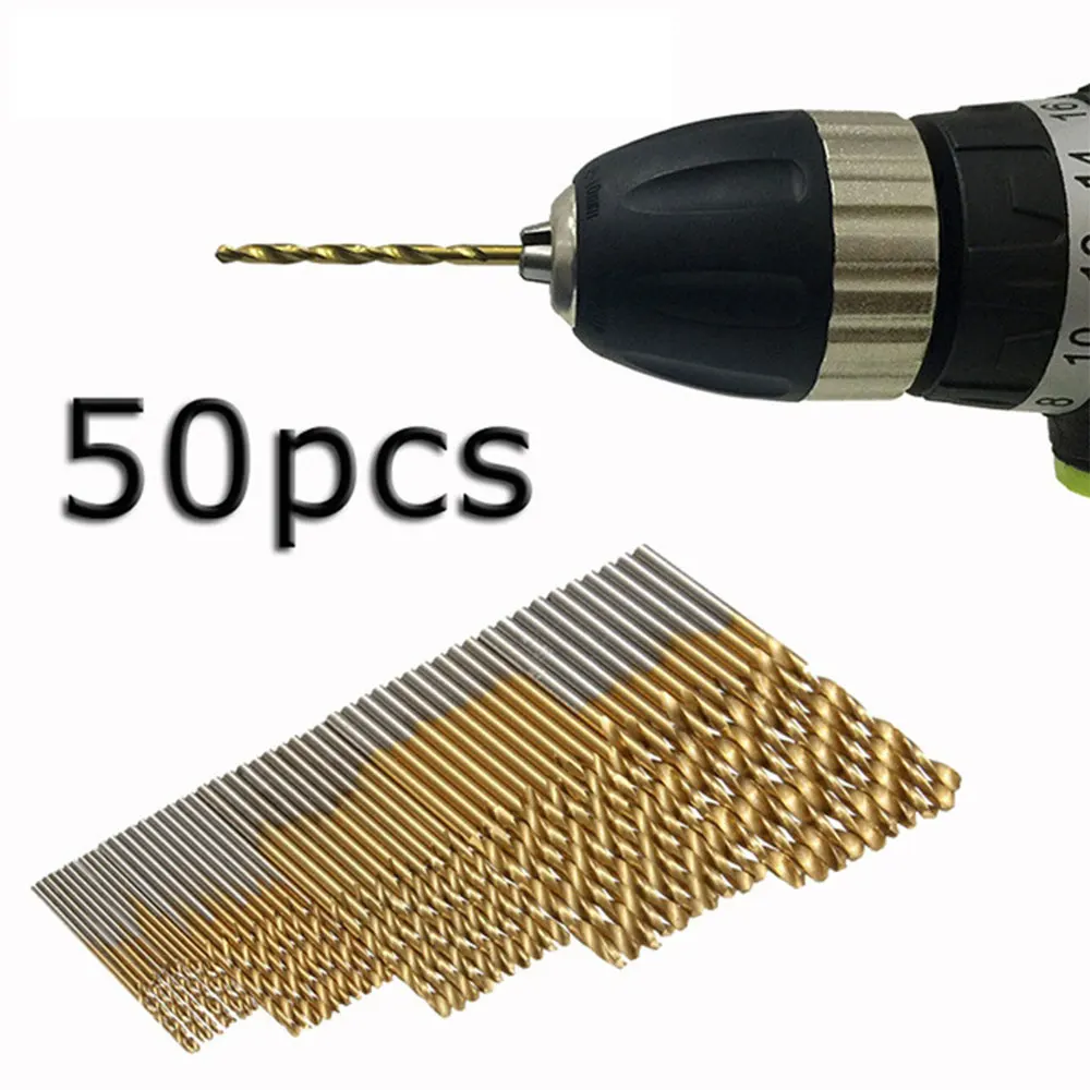 Tacklife 50Pcs Titanium Coated Drill Bits HSS High Speed Steel Drill Bits Set Tool Power Tool Part 1-12mm Woodworking Metal
Tacklife 50Pcs Titanium Coated Drill Bits HSS High Speed Steel Drill Bits Set Tool Power Tool Part 1-12mm Woodworking Metal