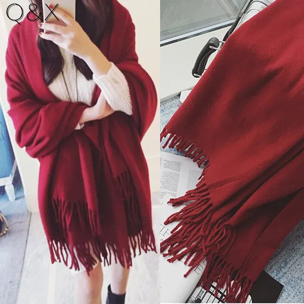 SC5 2017 Solid Wind Red High Quality Shawl Luxury Autumn Winter Warm Pashmina Soft Female Tassel Women Faux Cashmere Scarf
SC5 2017 Solid Wind Red High Quality Shawl Luxury Autumn Winter Warm Pashmina Soft Female Tassel Women Faux Cashmere Scarf