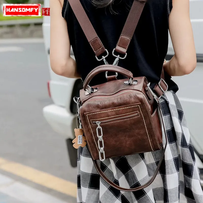 BJYL 2018 new Women small backpack Genuine Leather female shoulder bag retro fashion tide package diagonal Backpacks
BJYL 2018 new Women small backpack Genuine Leather female shoulder bag retro fashion tide package diagonal Backpacks