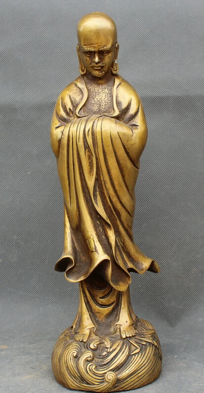 USPS to USA S1982 11" Chinese Buddhism Copper Stand Arhat Damo Bodhidharma Dharma Buddha Statue (B0328)
USPS to USA S1982 11" Chinese Buddhism Copper Stand Arhat Damo Bodhidharma Dharma Buddha Statue (B0328)