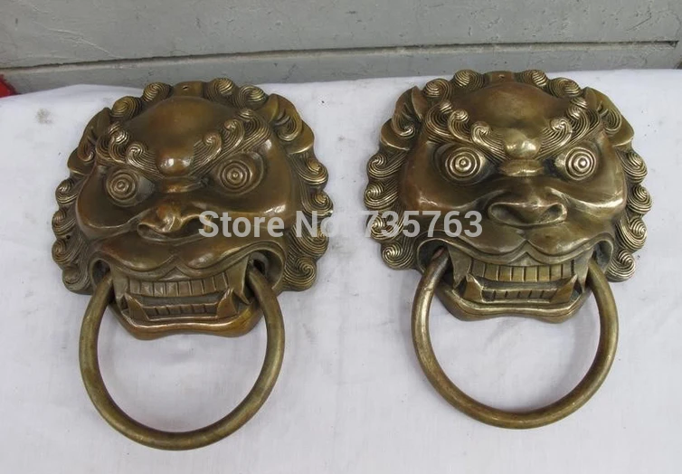 001063 china Copper Carved Foo Dog Lion Head Palace Guardian Door Knocker statue Pair
001063 china Copper Carved Foo Dog Lion Head Palace Guardian Door Knocker statue Pair