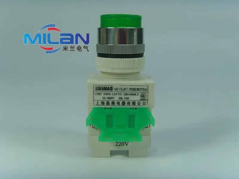 1PCS SAY7-A LAY37-11DZ/ Y090-11DZ Self-locking Flush Pushbutton With Lamp 1NO+1NC 22MM
1PCS SAY7-A LAY37-11DZ/ Y090-11DZ Self-locking Flush Pushbutton With Lamp 1NO+1NC 22MM