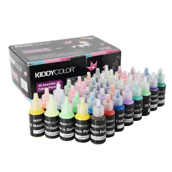 KIDDYCOLOR 40 3D Fabric Paint Set School Supplies, Odorless&Non-toxic for Textile, Fabric, Canvas, Wood, Ceramic, Glass
KIDDYCOLOR 40 3D Fabric Paint Set School Supplies, Odorless&Non-toxic for Textile, Fabric, Canvas, Wood, Ceramic, Glass