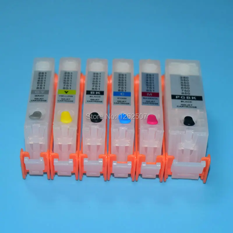 PGI750 CLI751 Refillable ink cartridge with ARC chip For Canon PIXMA MG6370 MG7170 iP8770 (6Colors)
PGI750 CLI751 Refillable ink cartridge with ARC chip For Canon PIXMA MG6370 MG7170 iP8770 (6Colors)