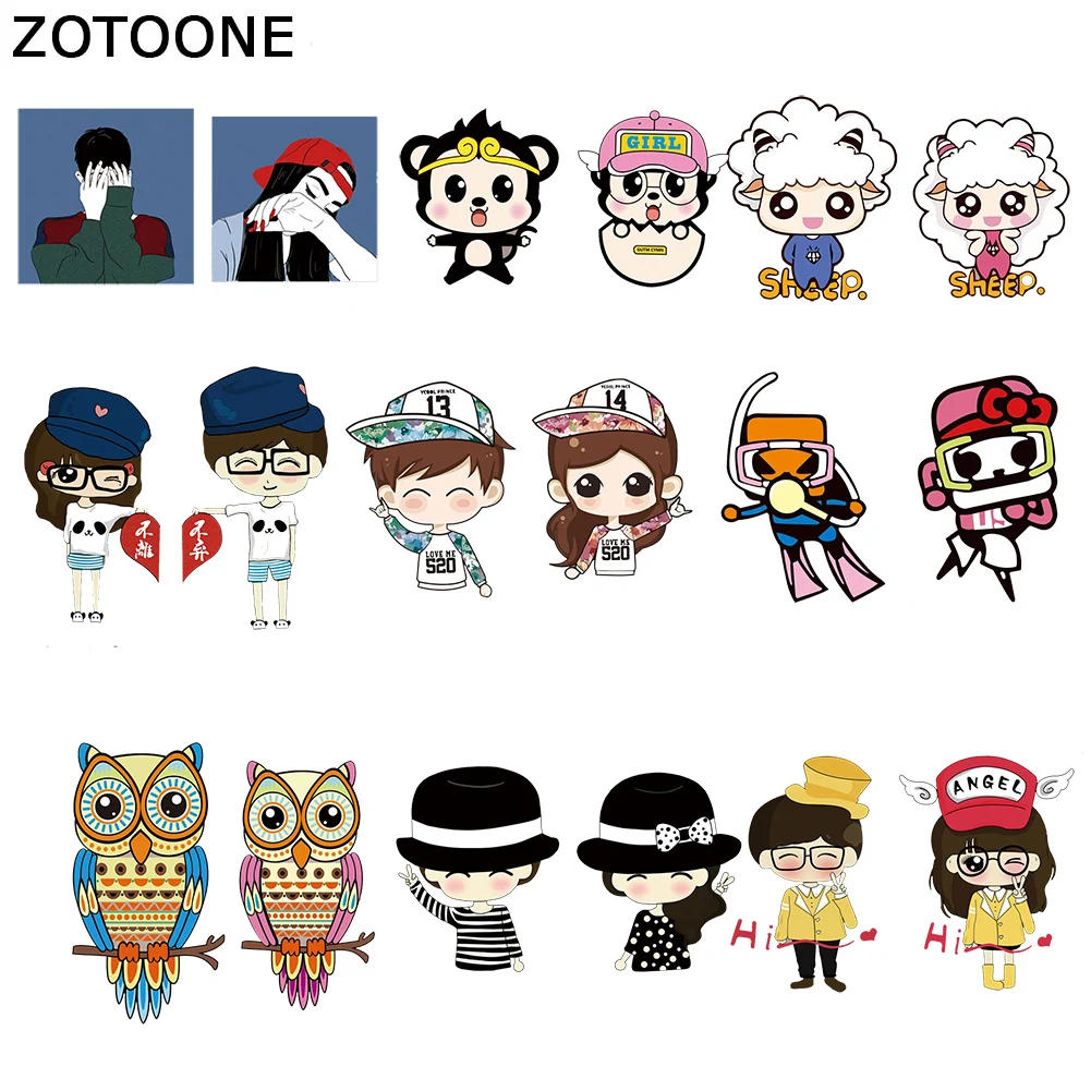 DIY Iron on Patches for Clothing Decoration Thermo Stickers Animal Owl Valentine's Day Patch Couple's Heat Transfers for Clothes
DIY Iron on Patches for Clothing Decoration Thermo Stickers Animal Owl Valentine's Day Patch Couple's Heat Transfers for Clothes