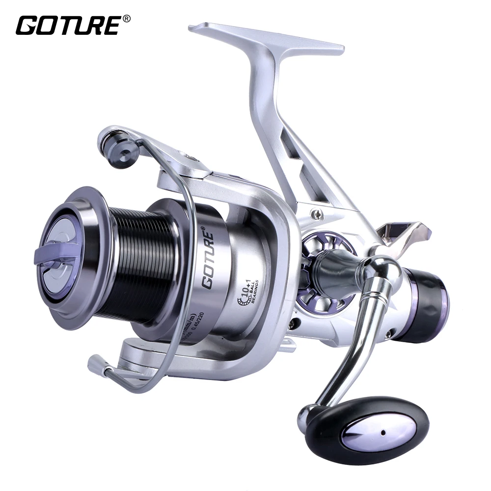 

Goture Long Casting Spinning Fishing Reel Metal Spool Double Brake Carp Fishing Wheel Feeder Coil 5.2:1 11BB 5000/6000 Series