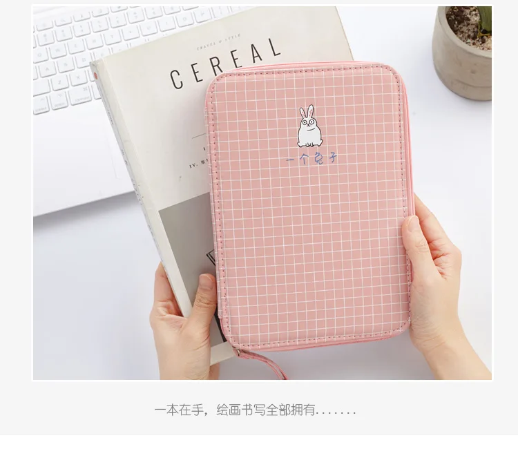 Check Pastels Stationery Case