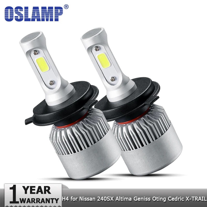 Oslamp H4 Hi-Lo Car LED Headlight Bulbs 72W 8000lm 12v 24v Auto Led Headlamp for Nissan 240SX Altima Geniss Oting Cedric X-TRAIL
Oslamp H4 Hi-Lo Car LED Headlight Bulbs 72W 8000lm 12v 24v Auto Led Headlamp for Nissan 240SX Altima Geniss Oting Cedric X-TRAIL