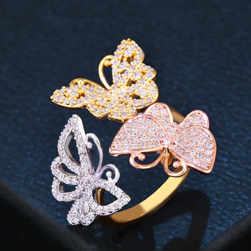 OCESRIO Luxury Cubic Zirconia Butterfly Ring Insect Gold Big Open Adjustable Rings for Women Jewelry bagues pour femme rig-f62
OCESRIO Luxury Cubic Zirconia Butterfly Ring Insect Gold Big Open Adjustable Rings for Women Jewelry bagues pour femme rig-f62