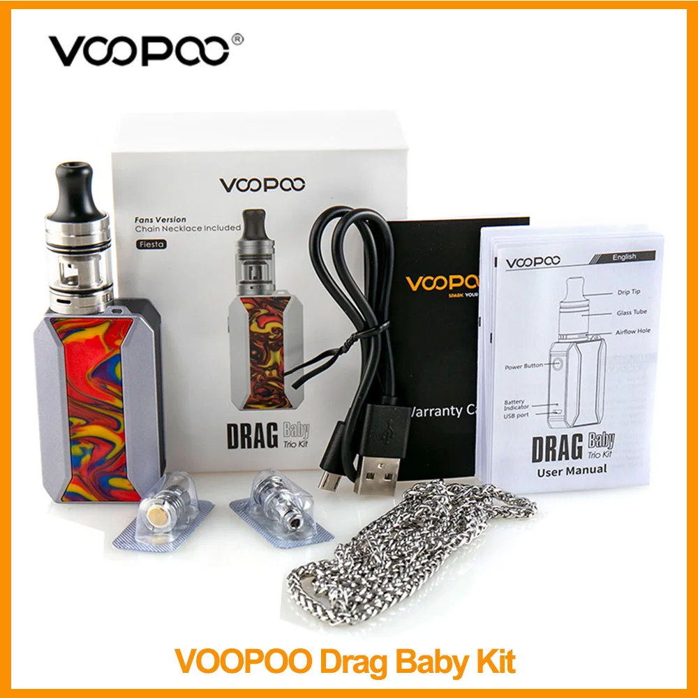 Original VOOPOO Drag Baby Trio Kit 1500mAh Battery PnP-M2/PnP-C1 Coil in 1.8ml Capacity Tank Alloy Style Electronic Cigarette
Original VOOPOO Drag Baby Trio Kit 1500mAh Battery PnP-M2/PnP-C1 Coil in 1.8ml Capacity Tank Alloy Style Electronic Cigarette