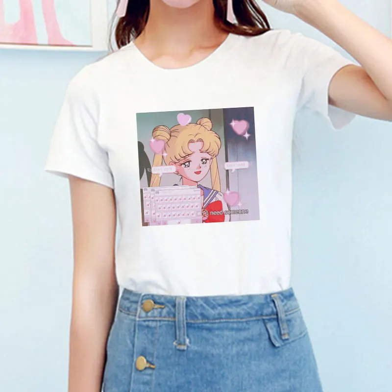 CZCCWD Women Clothes 2019 Summer Thin Section T Shirt Sailor Moon Fashion Printed Tshirt HarajukuLeisure Teenage Girl T-shirt
CZCCWD Women Clothes 2019 Summer Thin Section T Shirt Sailor Moon Fashion Printed Tshirt HarajukuLeisure Teenage Girl T-shirt