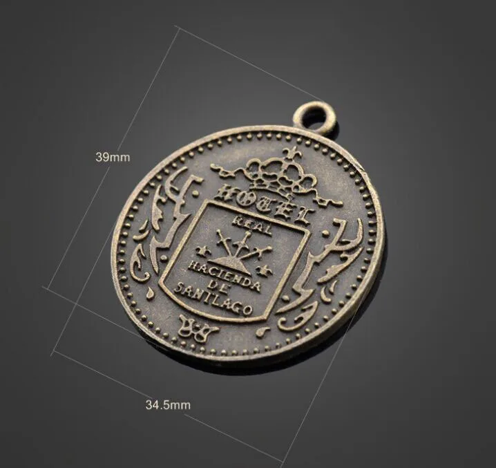 20pcs Antique Bronze Alloy Coin Charms Pendants-DIY Findings Necklace Bracelet Metal Fashion Bags Accessories 39mm X 34.5 mm
20pcs Antique Bronze Alloy Coin Charms Pendants-DIY Findings Necklace Bracelet Metal Fashion Bags Accessories 39mm X 34.5 mm