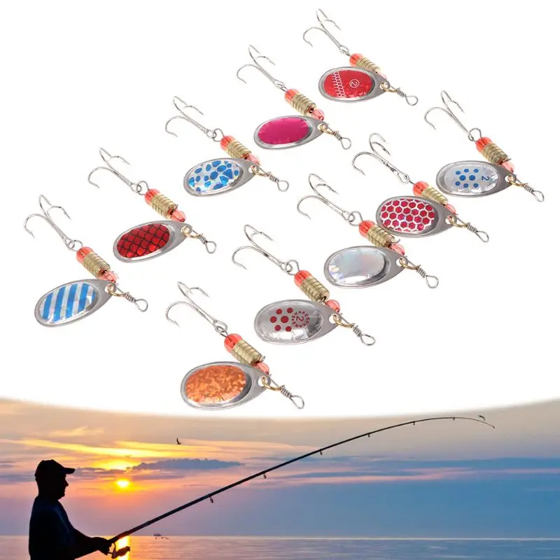 OOTDTY 10 Pcs/set Fishing Sequins Set Rotate Sequin Hook Type With Box Bait Freshwater Fish Hooking Temptation Tool
OOTDTY 10 Pcs/set Fishing Sequins Set Rotate Sequin Hook Type With Box Bait Freshwater Fish Hooking Temptation Tool