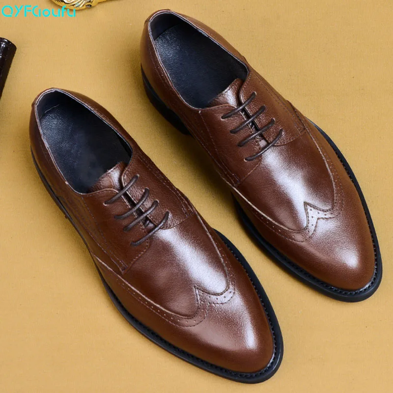 2019 Brogue Formal Shoes Men Cow Leather Dress Shoes Genuine Retro Pointed Toe Oxford Male Footwear Lace-up US 11.5
2019 Brogue Formal Shoes Men Cow Leather Dress Shoes Genuine Retro Pointed Toe Oxford Male Footwear Lace-up US 11.5