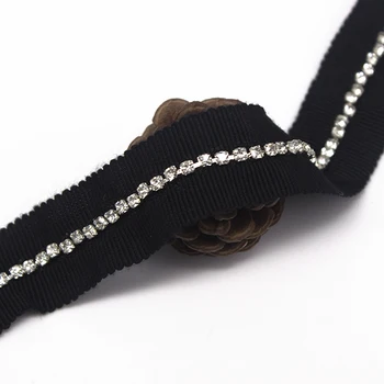 Beaded Crystal Rhinestones Black Applique Trim Tape Lace Fabric Ribbon Trimming Sewing Accessories renda for Garment 20yd/T1296
Beaded Crystal Rhinestones Black Applique Trim Tape Lace Fabric Ribbon Trimming Sewing Accessories renda for Garment 20yd/T1296