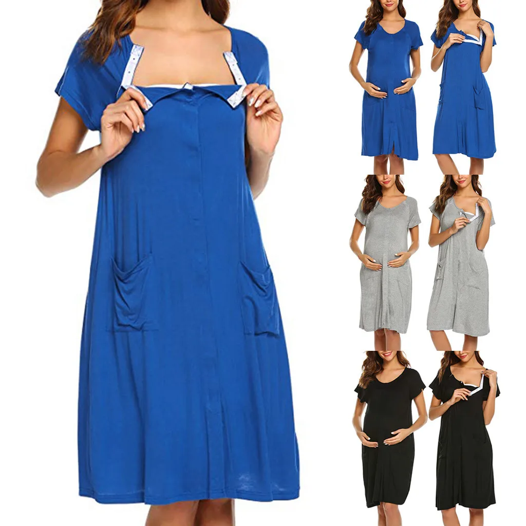MUQGEW maternity dresses Women Maternity Fashion Pockets Breast Feeding Round Neck Short Sleeve Dress vestito allattamento
MUQGEW maternity dresses Women Maternity Fashion Pockets Breast Feeding Round Neck Short Sleeve Dress vestito allattamento
