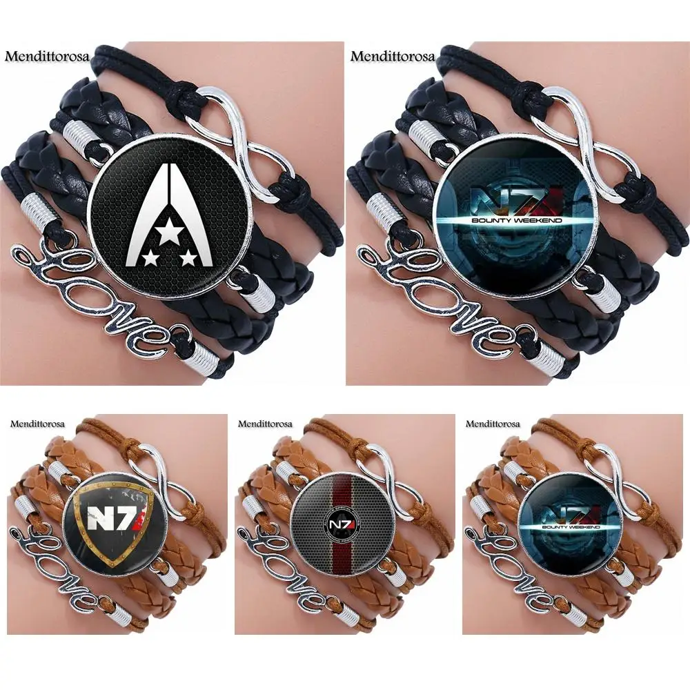 Mass Effect Inspired N7 For Unisex High Quality Glass Multilayer Black/Brown Leather Bracelet Bangles
Mass Effect Inspired N7 For Unisex High Quality Glass Multilayer Black/Brown Leather Bracelet Bangles