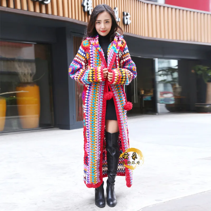 Free Shipping 2019 New 100% wool Coat For Women Plus Size Loose Outerwear Long Sleeve Maxi Hand Made National Sweaters With Hood
Free Shipping 2019 New 100% wool Coat For Women Plus Size Loose Outerwear Long Sleeve Maxi Hand Made National Sweaters With Hood