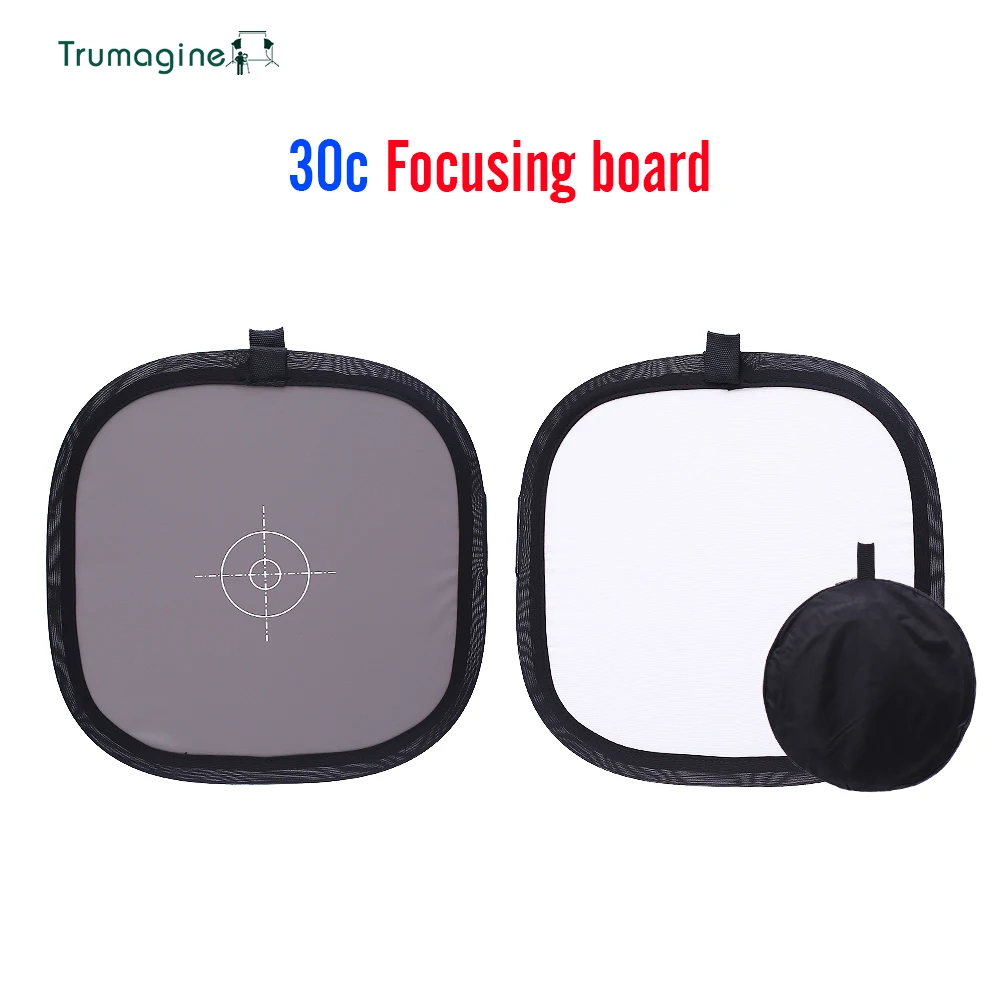 

TRUMAGINE 30CM Portable Foldable Gray Card Light Reflector White Balance Double Face Focusing Board with Carry Bag