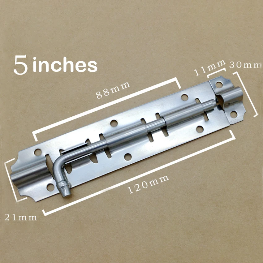 Description Picture 6 of item3" 4" 5" Stainless Steel Door Latch Barrel Bolt Latch Hasp For Bathroom Bedroom Gate Lock Durable Safety Hardware Locks