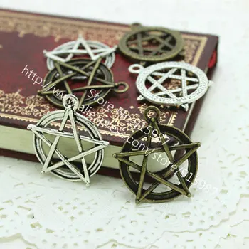 Sweet Bell (30 pieces/lot) 28*31mm two color Vintage Metal Alloy large Pentagram Charms Pendants Jewelry Star Charms 4D779
Sweet Bell (30 pieces/lot) 28*31mm two color Vintage Metal Alloy large Pentagram Charms Pendants Jewelry Star Charms 4D779