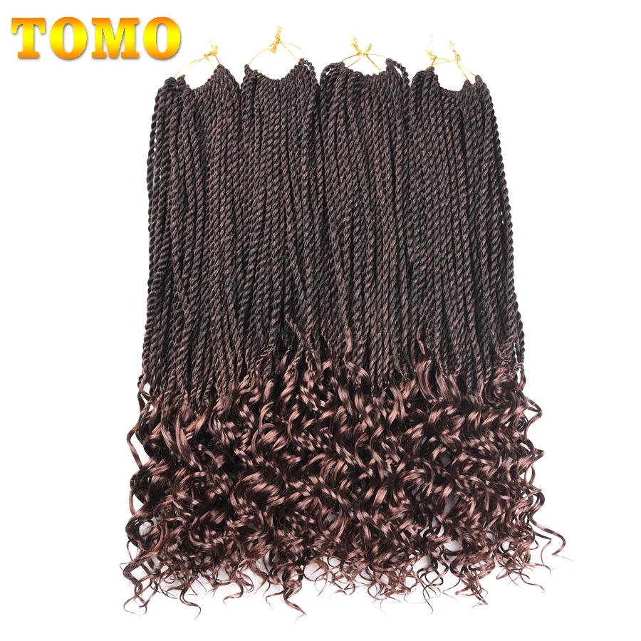 TOMO 18Inch 30Roots Curly End Senegalese Twist Crochet Braids Synthetic Hair Extensions For Women Africa American Hair Braiding
TOMO 18Inch 30Roots Curly End Senegalese Twist Crochet Braids Synthetic Hair Extensions For Women Africa American Hair Braiding