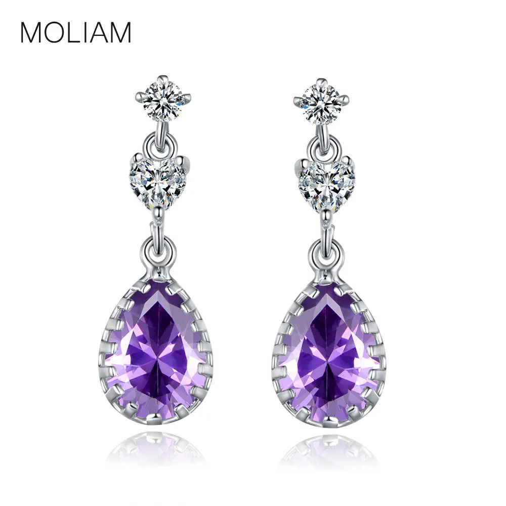 MOLIAM Cubic Zirconia Dangle Earrings for Women Silver Color Crystal Fashion Women Jewelry Earing Hot Sale MLE011
MOLIAM Cubic Zirconia Dangle Earrings for Women Silver Color Crystal Fashion Women Jewelry Earing Hot Sale MLE011