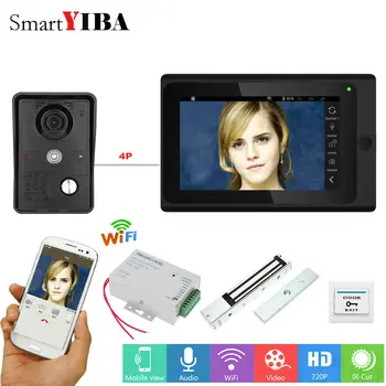SmartYIBA Wired/Wireless Wifi Video Door Phone Doorbell Intercom Entry System With 7inch Monitor Screen With Door Lock
SmartYIBA Wired/Wireless Wifi Video Door Phone Doorbell Intercom Entry System With 7inch Monitor Screen With Door Lock