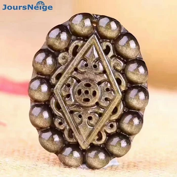 Wholesale Gold Black Natural Obsidian Stone Necklace Ruyi Pendant Lucky For Women Men Sweater Chain Blessing Fashion Jewelry
Wholesale Gold Black Natural Obsidian Stone Necklace Ruyi Pendant Lucky For Women Men Sweater Chain Blessing Fashion Jewelry