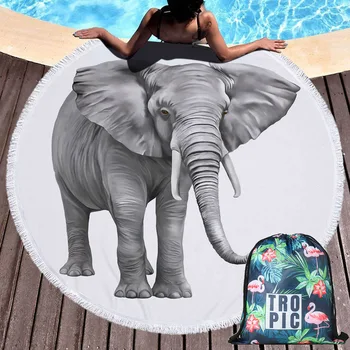Elephant Summer Round Beach Towel Microfiber with Drawstring Backpack Bag Shower Towels Yoga Mat Blanket with Tassels Strandtuch
Elephant Summer Round Beach Towel Microfiber with Drawstring Backpack Bag Shower Towels Yoga Mat Blanket with Tassels Strandtuch