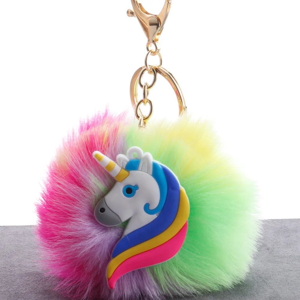 Cute colorful unicorn Colorful Fur Pompom Keychain Pendant Women Key Chain Rings Faux Rabbit Fur Ball Key chain Bag Accessories
Cute colorful unicorn Colorful Fur Pompom Keychain Pendant Women Key Chain Rings Faux Rabbit Fur Ball Key chain Bag Accessories