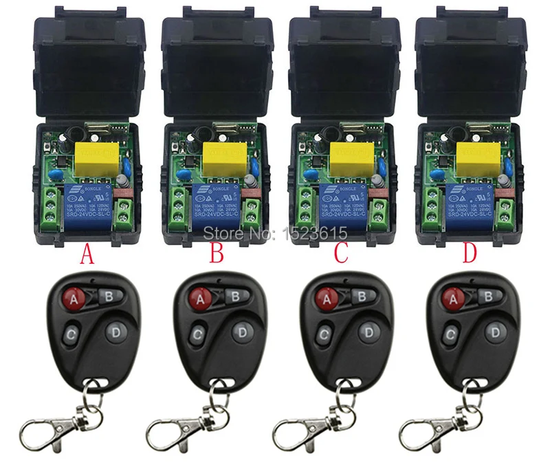 New AC220V 1CH Radio Controller RF Wireless Relay Remote Control Switch 315 MHZ 433 MHZ 4Transmitter +4 Receiver
New AC220V 1CH Radio Controller RF Wireless Relay Remote Control Switch 315 MHZ 433 MHZ 4Transmitter +4 Receiver