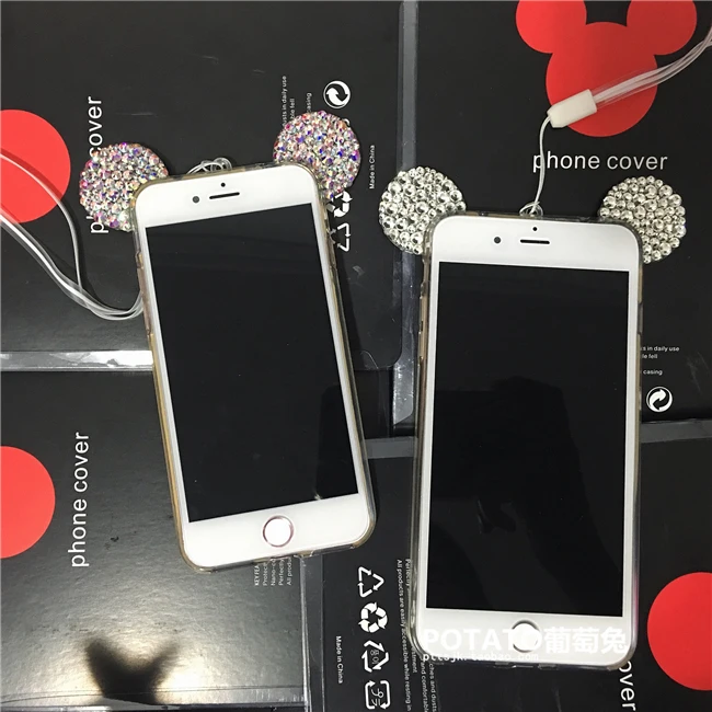 For Xiaomi Redmi Note 4 Note 4X Redmi 4A Phone Cases Cute Mickey Ear Stick Drill Rhinestone Soft Back Phone Covers with Chain
For Xiaomi Redmi Note 4 Note 4X Redmi 4A Phone Cases Cute Mickey Ear Stick Drill Rhinestone Soft Back Phone Covers with Chain