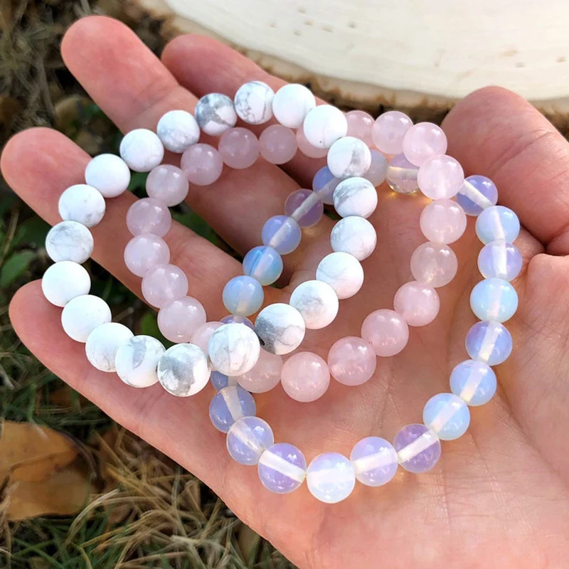 Calming The Mind Bracelet Set Of 3 Rose Q-uartz Matte Howlite Opalite Beaded Bracelet Stacking Jewelry For Women Girl
Calming The Mind Bracelet Set Of 3 Rose Q-uartz Matte Howlite Opalite Beaded Bracelet Stacking Jewelry For Women Girl