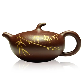 180ml Handmade Jiangsu Yi Xing Ka Gai Purple Clay Teapot With Golden Painting Black Tea Kettle Teapot
180ml Handmade Jiangsu Yi Xing Ka Gai Purple Clay Teapot With Golden Painting Black Tea Kettle Teapot