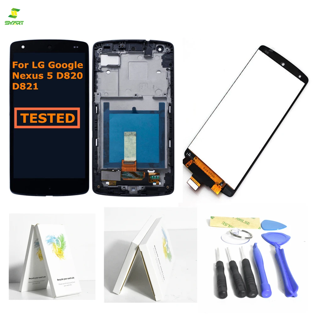 A++ LCD For LG Nexus 5 Screen D820 D821 LCD Display Touch Screen Digitizer with Bezel Frame Assembly Replacement For nexus 5 LCD
A++ LCD For LG Nexus 5 Screen D820 D821 LCD Display Touch Screen Digitizer with Bezel Frame Assembly Replacement For nexus 5 LCD