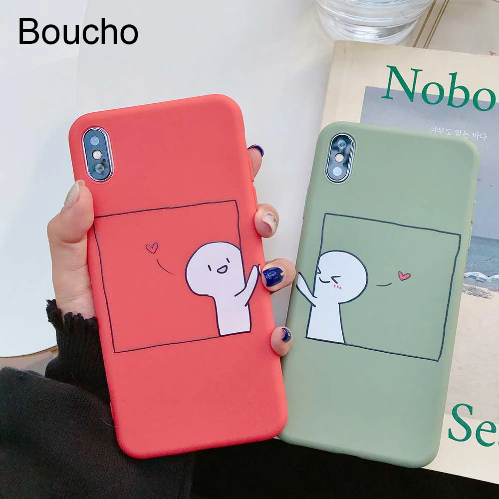 Boucho Cute Cartoon Couple Painted Cases For iPhone XS Max XR X Phone Cases For iphone X 6 6s 7 8 Plus Soft TPU Candy Color Case
Boucho Cute Cartoon Couple Painted Cases For iPhone XS Max XR X Phone Cases For iphone X 6 6s 7 8 Plus Soft TPU Candy Color Case
