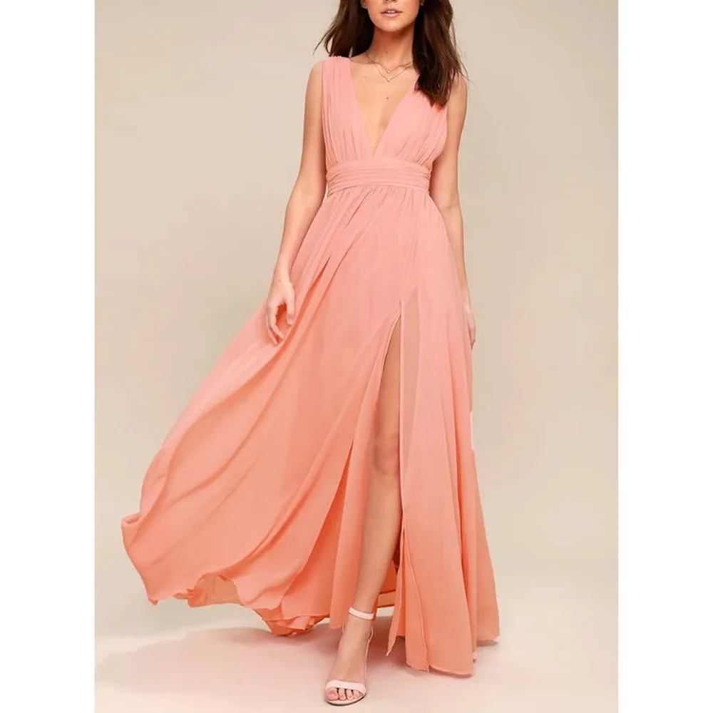 Women Long Maxi Dresses Bohemia V-neck Sleeveless Sexy Party Ethnic Fall Beach Female Split Stylish Style Dress Plus Size Women Long Maxi Dresses Bohemia V-neck Sleeveless Sexy Party Ethnic Fall Beach Female Split Stylish Style Dress Plus Size