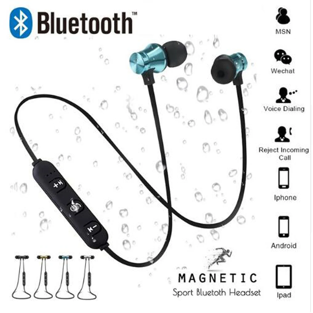 Wireless Bluetooth Earphone Magnetic Headphones Sports Sweatproof earbuds Bass Music Headset in ear earbuds for Smartphone
Wireless Bluetooth Earphone Magnetic Headphones Sports Sweatproof earbuds Bass Music Headset in ear earbuds for Smartphone