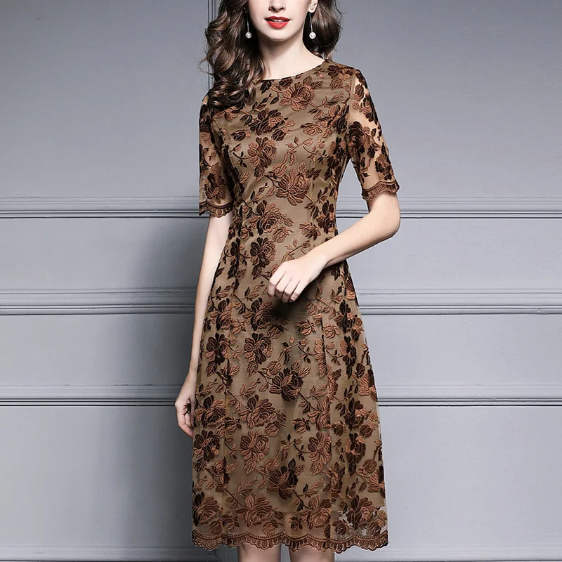 Summer 2019 New Arrival Women Embroidery Flower Short Sleeve Ruffles Dress , Womens Casual Slim 3xl 4xl Elegant Dresses
Summer 2019 New Arrival Women Embroidery Flower Short Sleeve Ruffles Dress , Womens Casual Slim 3xl 4xl Elegant Dresses