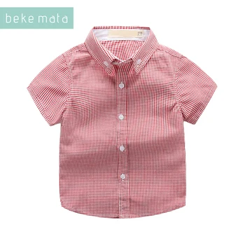 BEKE MATA Plaid Boy Shirt Summer 2020 Summer Casual Short Sleeve Turn-down Collar Kids Shirts For Boys Children Blouse 3-11Y
BEKE MATA Plaid Boy Shirt Summer 2020 Summer Casual Short Sleeve Turn-down Collar Kids Shirts For Boys Children Blouse 3-11Y