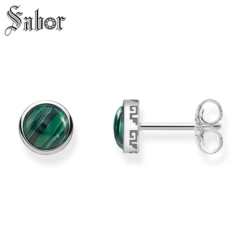 Stud Earring Round Green party Gift For Women Men High Quality Earring 925 Sterling Silver Fashion Jewelry thomas
Stud Earring Round Green party Gift For Women Men High Quality Earring 925 Sterling Silver Fashion Jewelry thomas