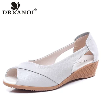 DRKANOL Women Wedge Sandals Summer Shoes Slip On Peep Toe Women Sandal Retro Genuine Leather Ladies Shoes Big Size 35-41
DRKANOL Women Wedge Sandals Summer Shoes Slip On Peep Toe Women Sandal Retro Genuine Leather Ladies Shoes Big Size 35-41