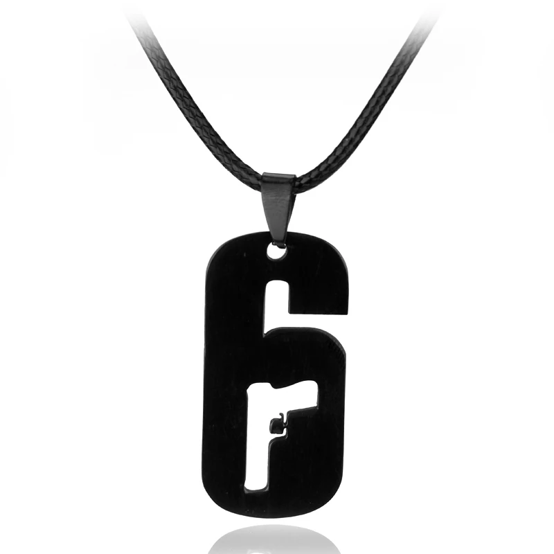 Cool Dog Tag Gun Black 6 Pendant Tom Clancy's Rainbow Six: Siege Operators Rope Chain Alloy Game Necklace High Quality Jewelry
Cool Dog Tag Gun Black 6 Pendant Tom Clancy's Rainbow Six: Siege Operators Rope Chain Alloy Game Necklace High Quality Jewelry