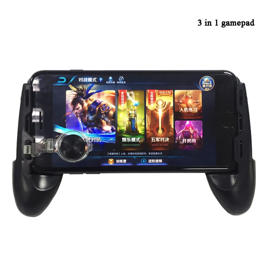 3 In 1 Game Pad Joystick Gaming Trigger Shooter Controller For Pubg For Mobile Smart Phone Aliexpress