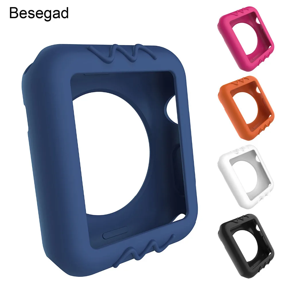 Besegad Silicone Protector Case Cover Shell Pouch Sleeve for Apple Watch iWatch i Wach iWach Series 1 2 3 38mm 42mm Accessory
Besegad Silicone Protector Case Cover Shell Pouch Sleeve for Apple Watch iWatch i Wach iWach Series 1 2 3 38mm 42mm Accessory