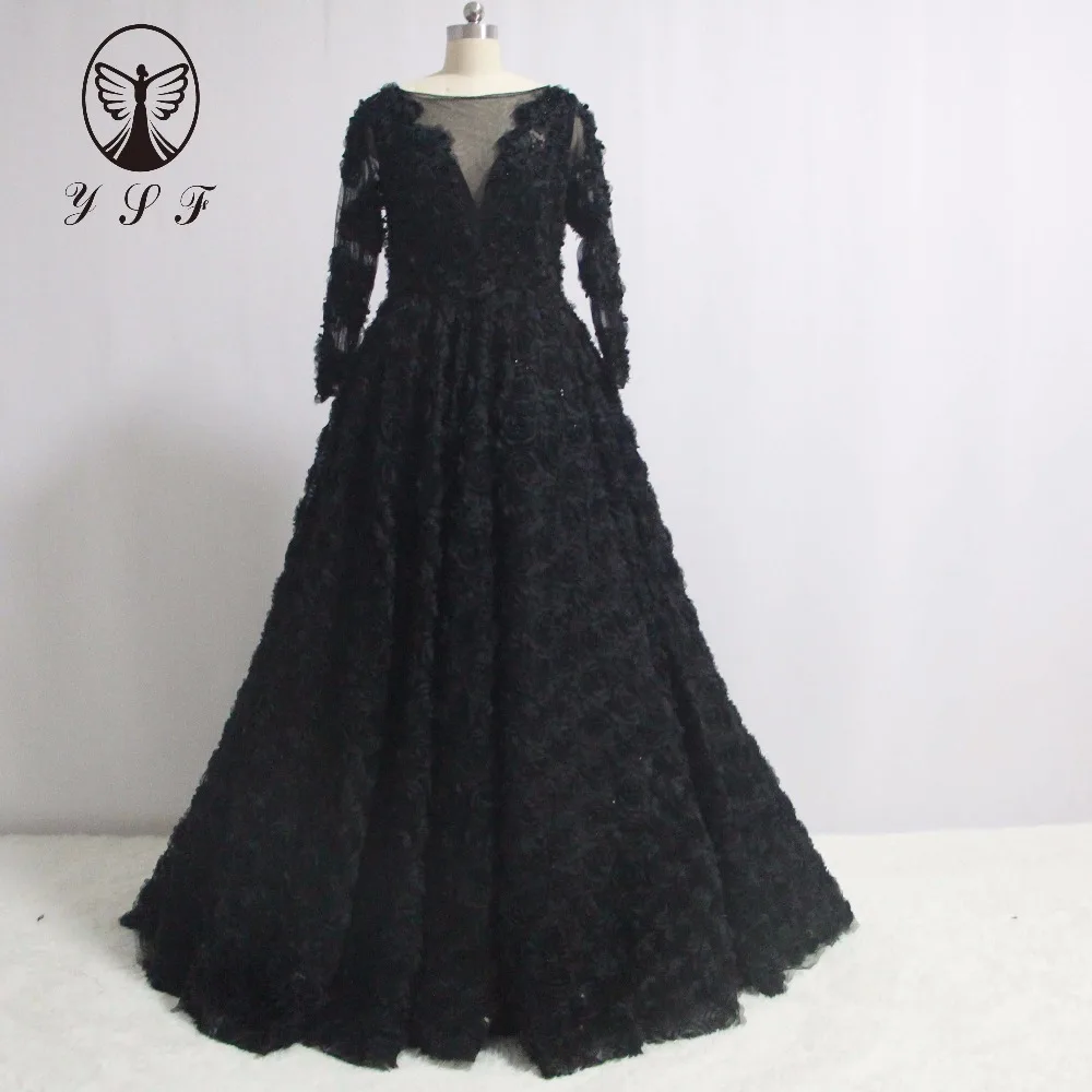 Sexy Vestidos De Fiesta Black O Neck Beaded Sequins Long Sleeve Floral Lace Backless Evening Dresses 2017
Sexy Vestidos De Fiesta Black O Neck Beaded Sequins Long Sleeve Floral Lace Backless Evening Dresses 2017