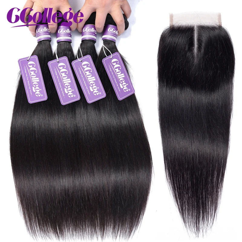 CCollege Hair Peruvian Straight Bundles With Closure 3 Pieces 8-26 inch Remy Weave Human Hair Bundles With Lace Closure 4"*4"
CCollege Hair Peruvian Straight Bundles With Closure 3 Pieces 8-26 inch Remy Weave Human Hair Bundles With Lace Closure 4"*4"